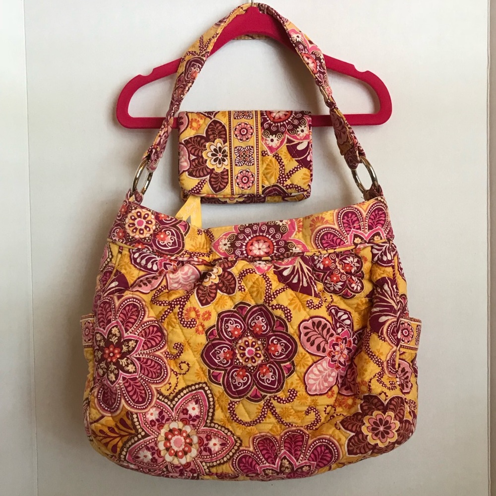 Vera Bradley retired Bali Gold purse tote